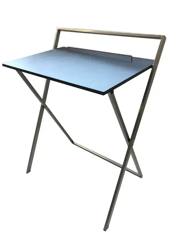 

and Wood Folding Table, Silver, 30.9" H x 25" W x 17.5" D
