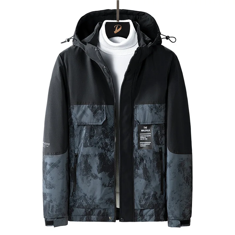 

Men's new winter cotton coat Men's short hooded work clothes Cotton coat Thickened top Cotton jacket coat