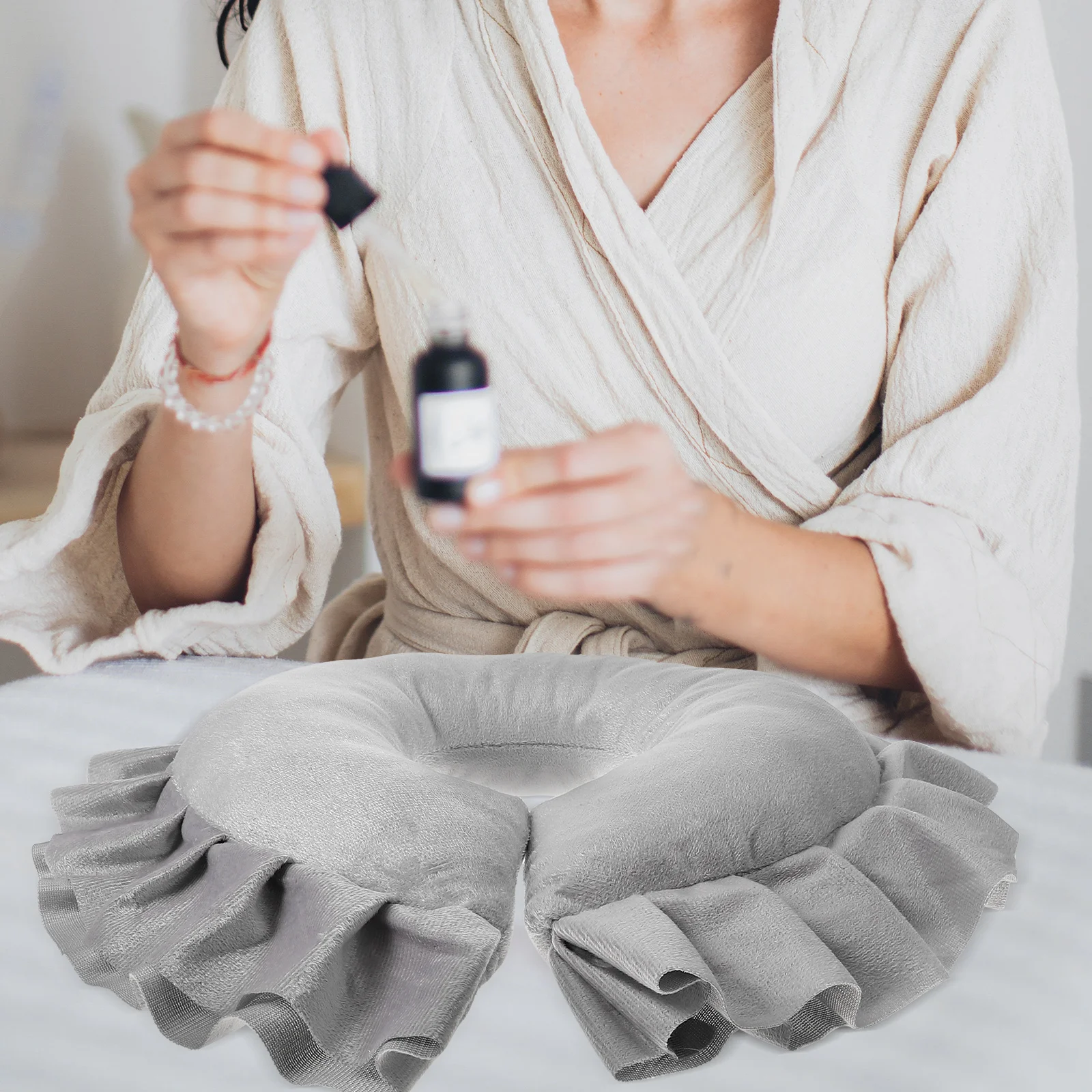 

Подушки для кровати, одноразовые массажные Подголовники для лица, спа, расслабления живота, салона красоты, Кристальный бархат, многоразовые