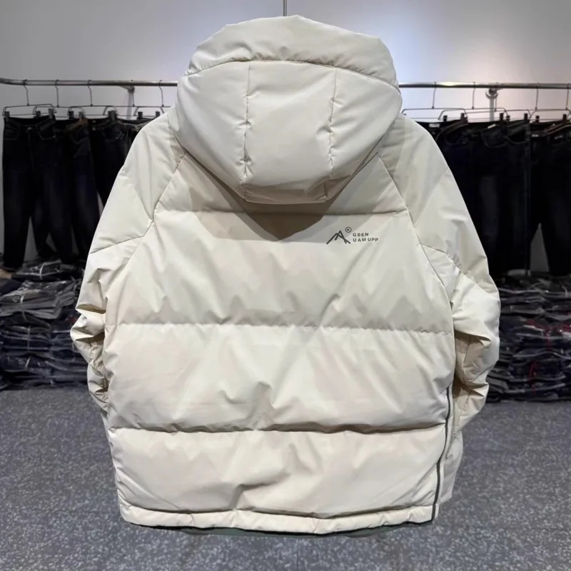 2024 Новый зимний мужской модный водонепроницаемый пуховик с капюшоном облегающая