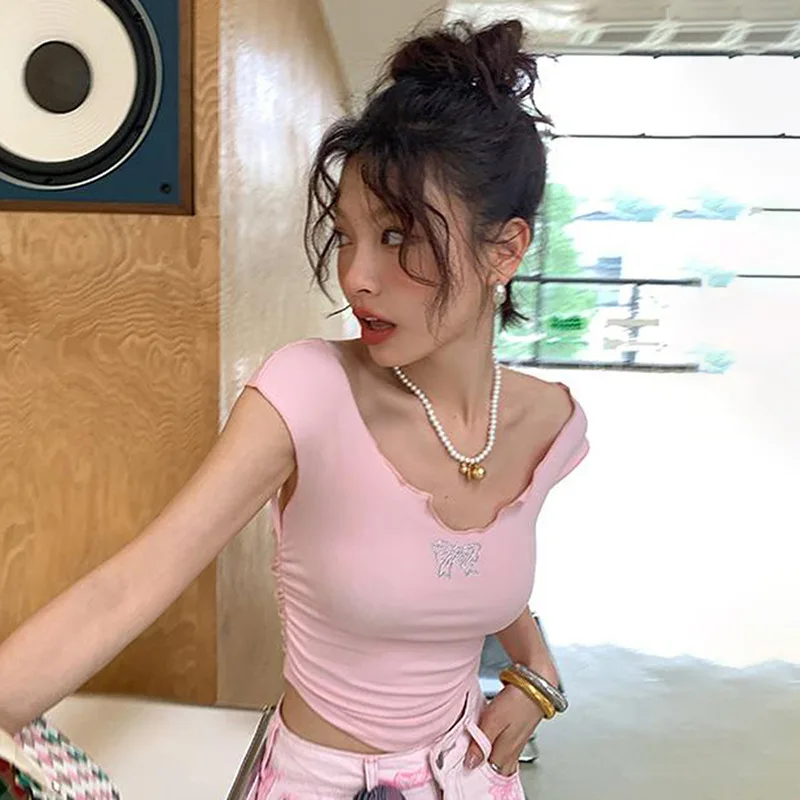 

Летняя модная женская футболка в стиле High Street с изображением бабочки