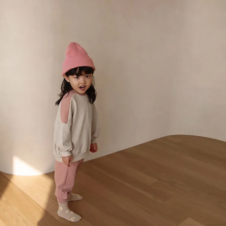 RiniLucia Baby Cotton Sweatshirt Clothing Sets Kids Boys Girls Autumn Tracksuit Pullovers Tops+Pants 2pcs Sets Child Clothes