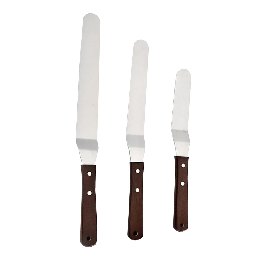 

Шпатели для глазировки торта с деревянной ручкой, 3 шт.