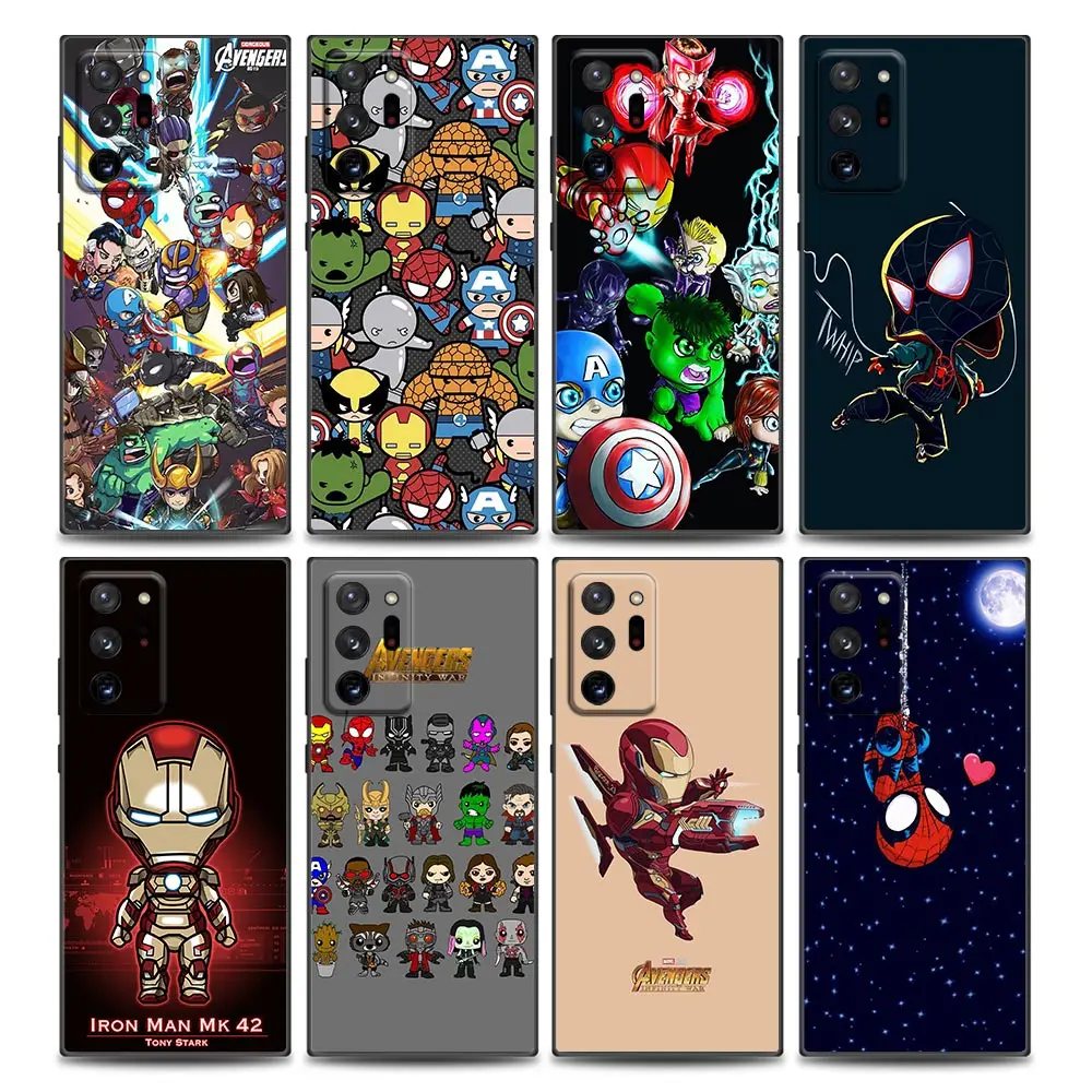 

Phone Case for Samsung Note 8 Note 9 Note 10 M11 M12 M30s M32 M21 M51 F41 F62 M01 Case Cover Cute Cartoon Marvel Avengers