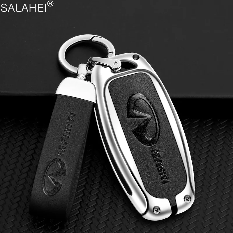 

Car Key Case Cover Holder Shell Key Bag Protector For Infiniti Q50 Q60 Q70 QX55 G37 JX35 QX50 QX60 QX80 Fob Keychain Accessories