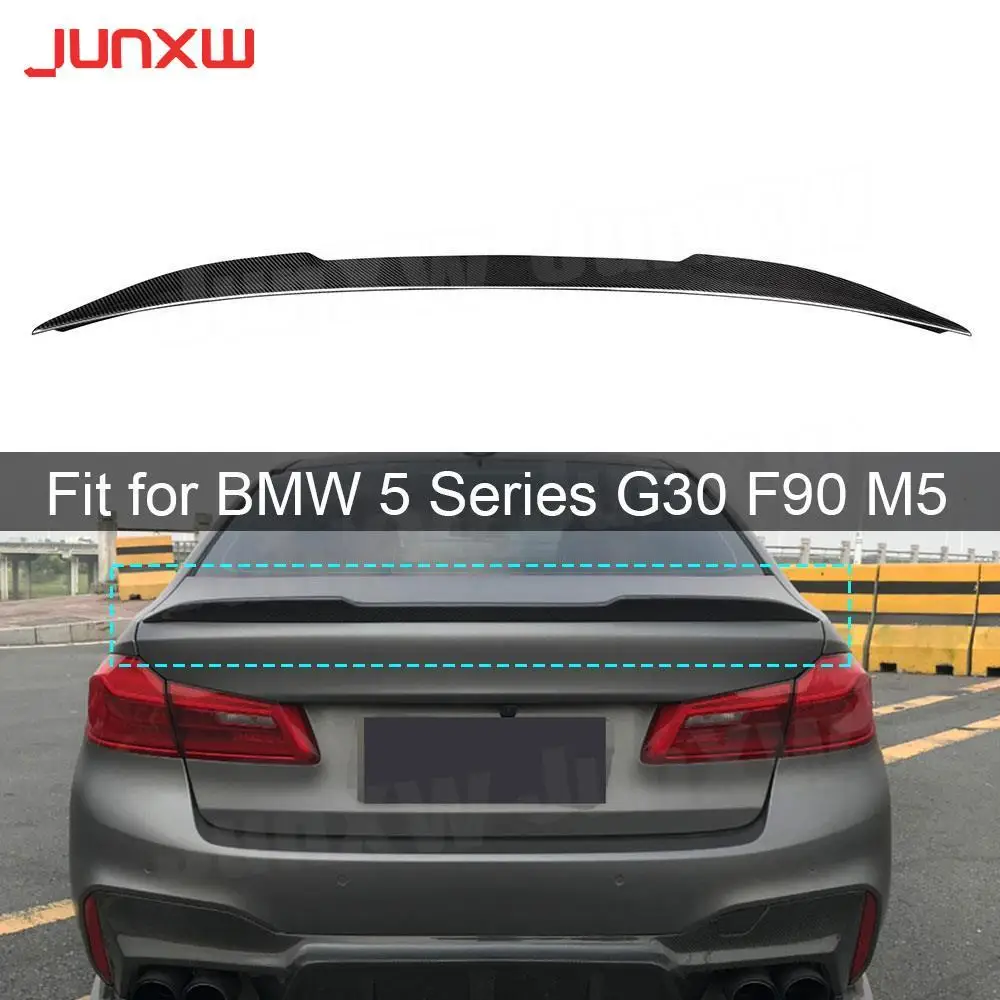 

Сухой задний спойлер из углеродного волокна, утиные крылья для BMW 5 серии G30 F90 M5 седан 2017 -2022, задний спойлер, автомобильный Стайлинг