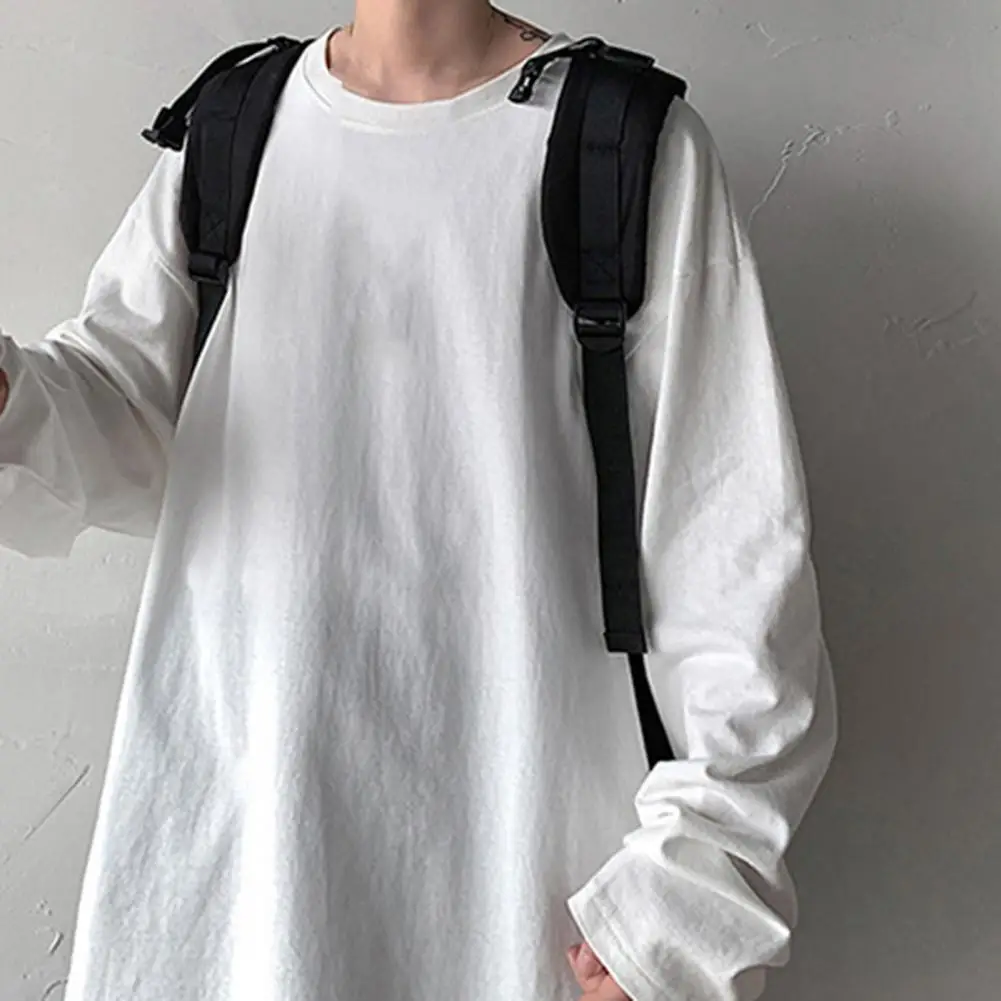 

2022 Spring Men's T-Shirt Harajuku Plus Size Male Basic Loose Tee shirt O Neck Long Sleeve Korean Couple T-shirt Autumn Tees