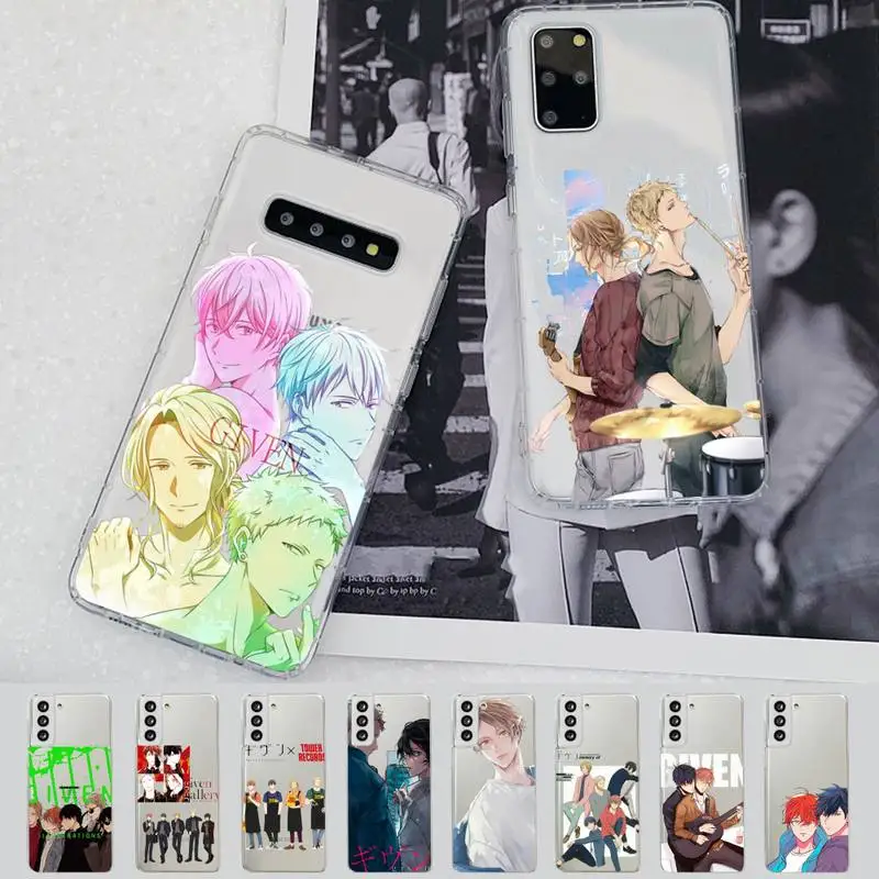 

New Given Yaoi Anime Phone Case for Samsung S20 S10 lite S21 plus for Redmi Note8 9pro for Huawei P20 Clear Case
