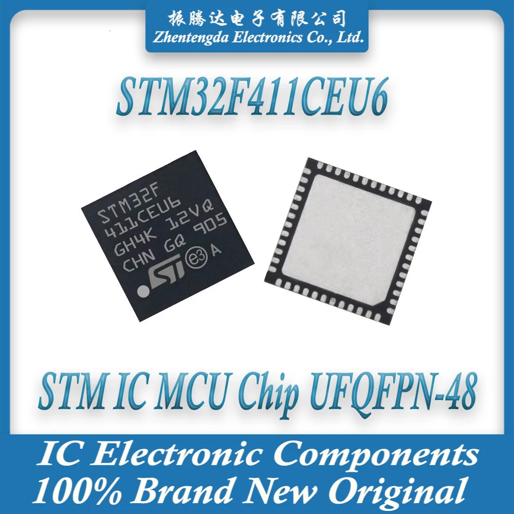 STM32F411CEU6 STM32F411CE STM32F411C STM32F411 STM32F STM32 STM IC MCU Chip UFQFPN-48