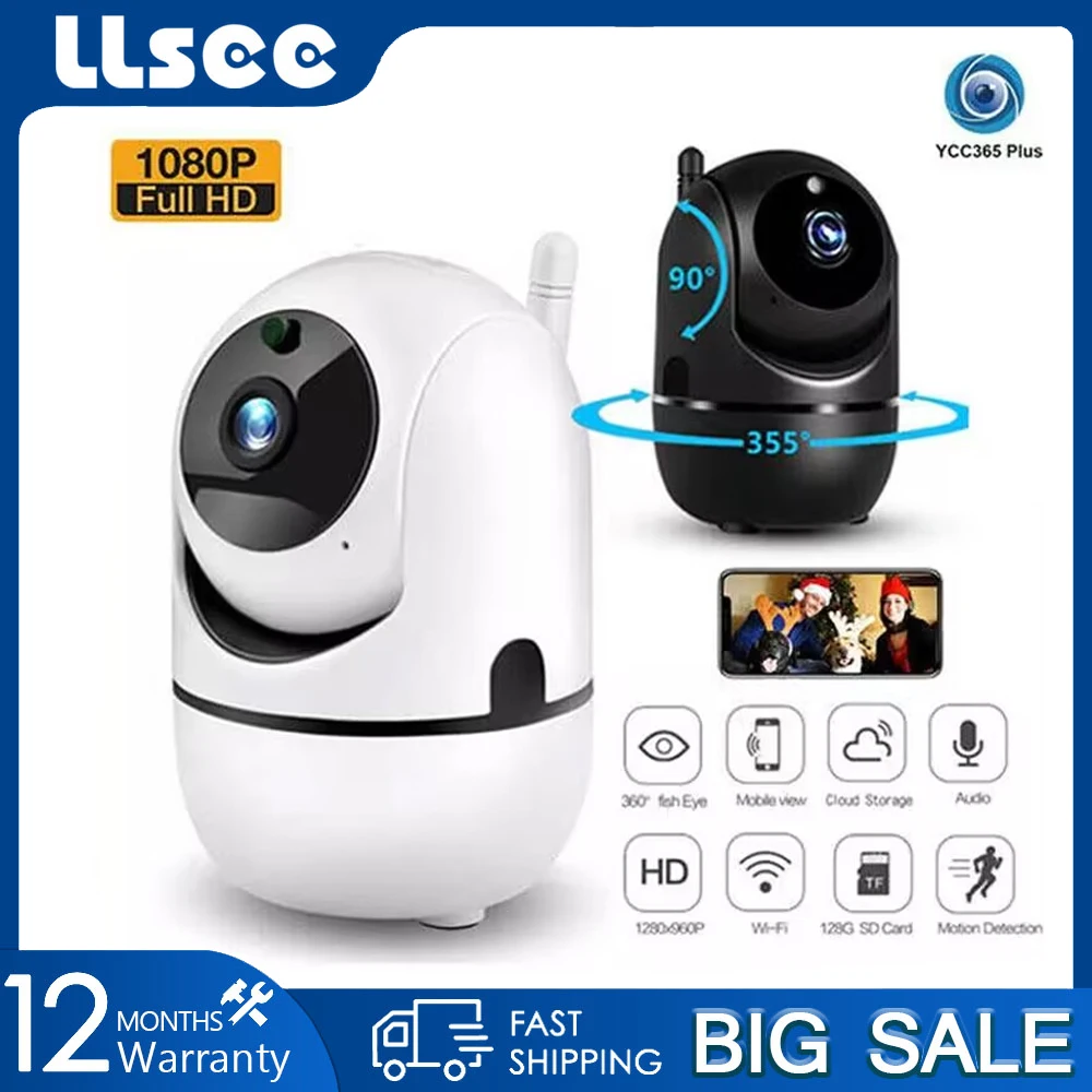 

LLSEE cctv intelligent IP camera HD 1080P outdoor wireless cloud automatic tracking infrared Wifi home security monitoring camer