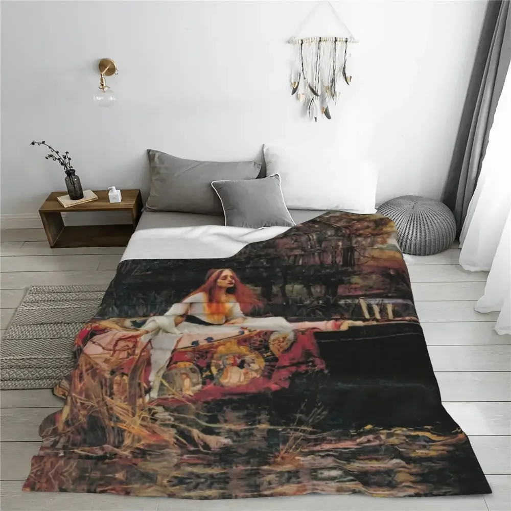 Фланелевые одеяла леди шалота от Джона Уильяма теплый мягкий Фэнтезийный плед