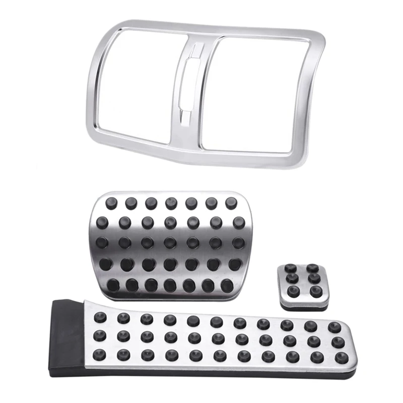

3X For Mercedes Benz W203 W204 W211 Amg,Accelerator Brake Footrest Pad & Car Back Rear Air Conditioner Outlet Vent Frame