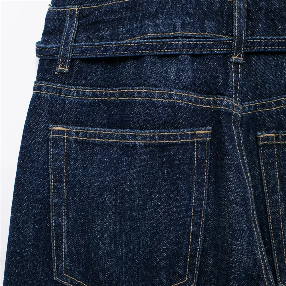 2024 женский осенний новый продукт хлопковый удобный синий ковбойский комбинезон