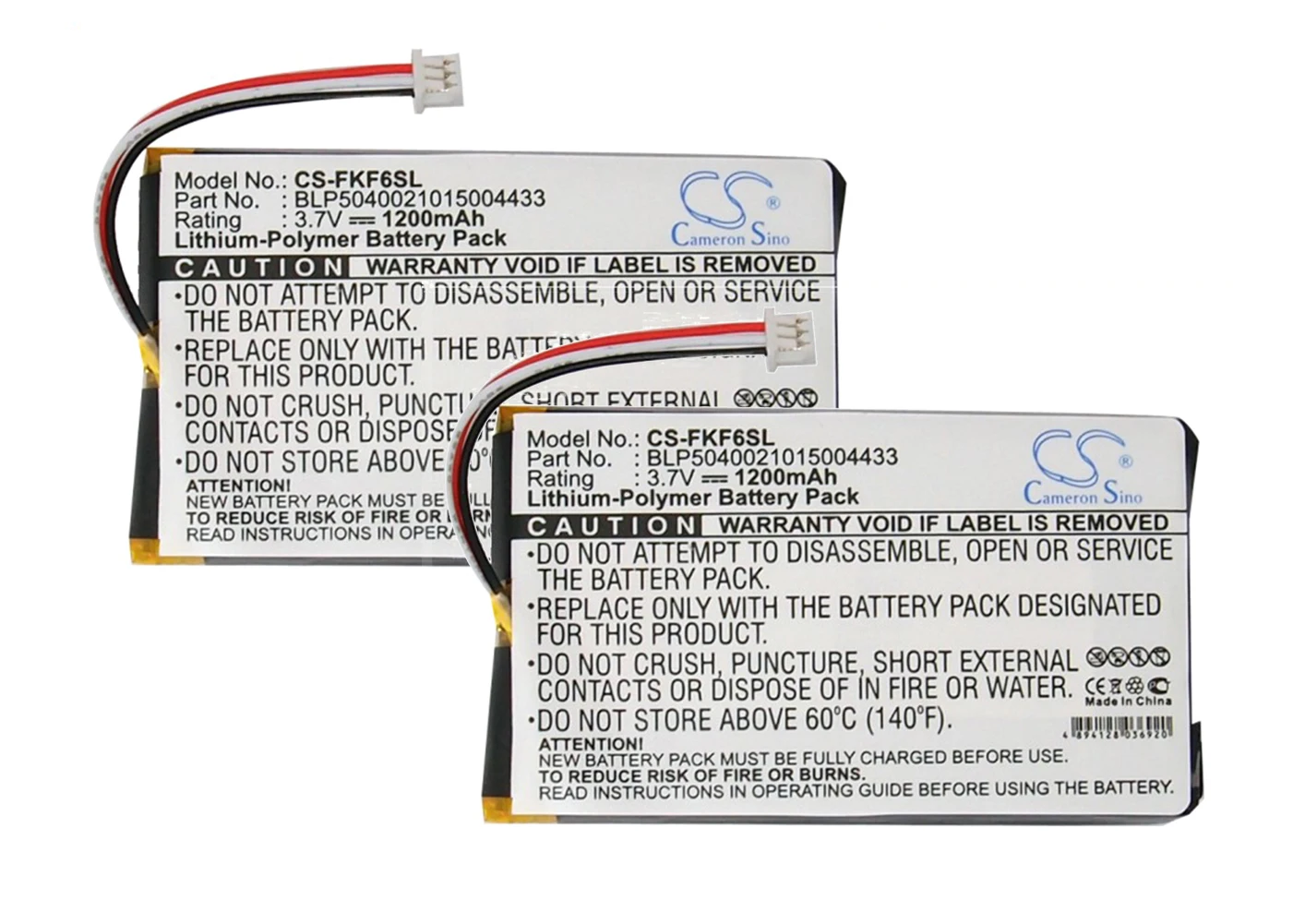 

Аккумулятор для Falk F3, F4, F6 BLP5040021015004433, 2 упаковки, 1200 мА