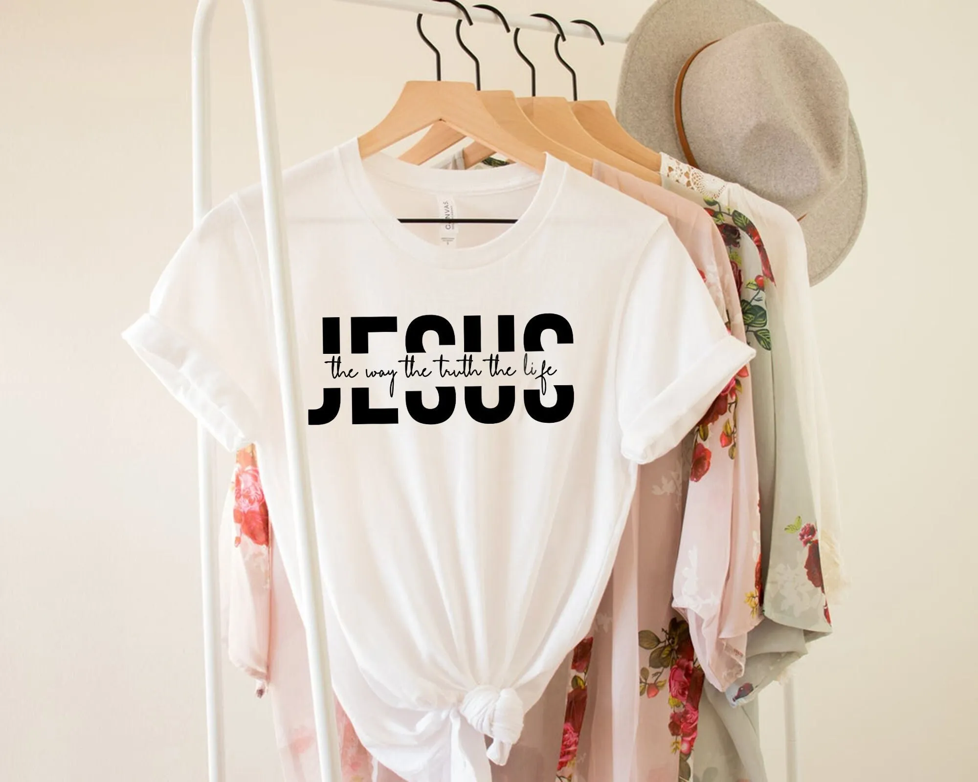 Футболка с Иисусом Религиозный Христианин Путь Правда Жизнь