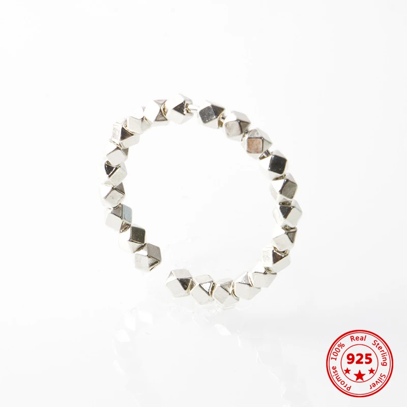 

Cross Border New Product 925 Sterling Silver Ring Female Silver Filigree Three-Dimensional Section Irregular Square Opening Ring