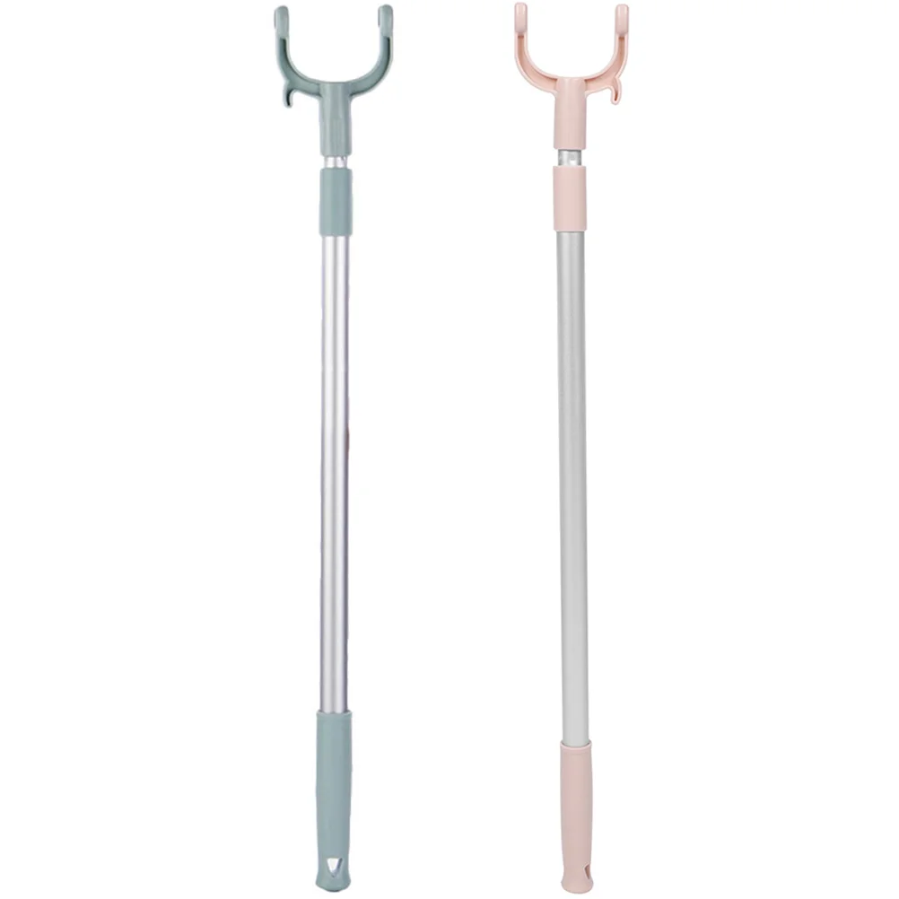 

Pole Clothes Clothesline Reach Hook Closet Telescoping Adjustable Reaching Rodstick Clothing Sticks Extend Utility Assist Prop