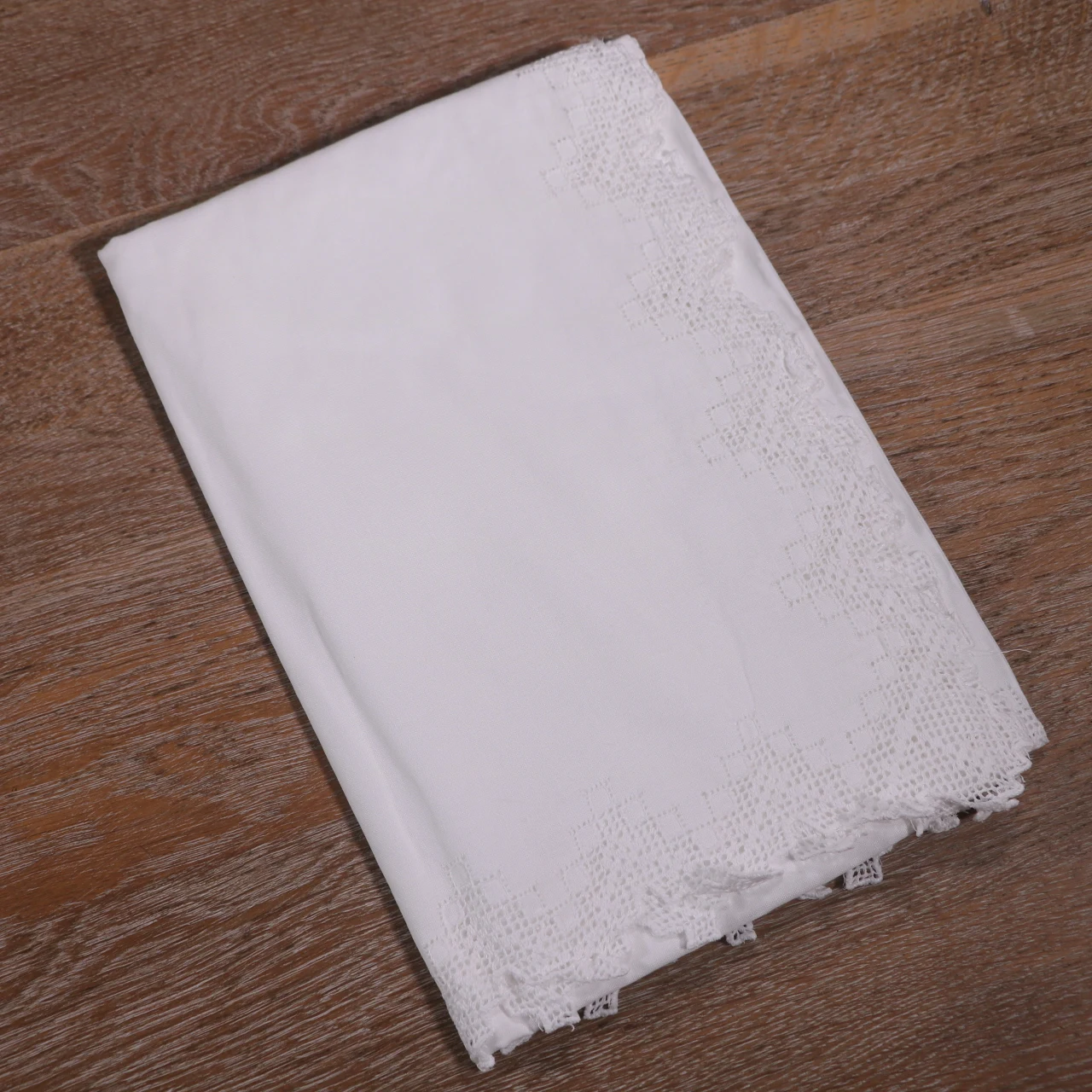 Drawn Thread Work Square Tablecloth