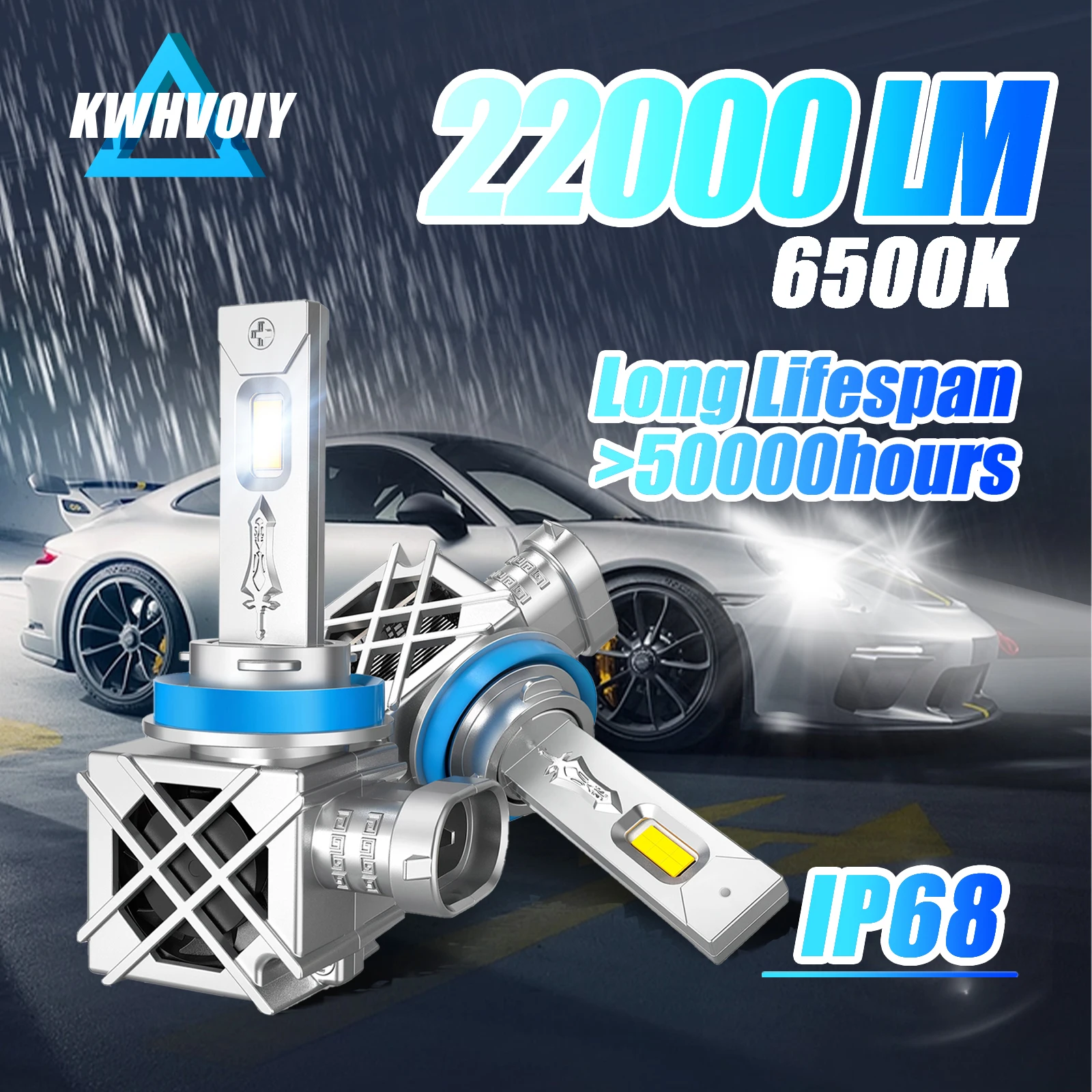 

2 шт., автомобильные фары 100 лм 9012 Вт H8 H9 H11