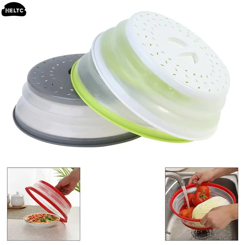 

1PCS Collapsible Microwave Cover for Food Microwave Splatter Cover Food Strainer Dishwasher Safe Collapsible Microwave Lid