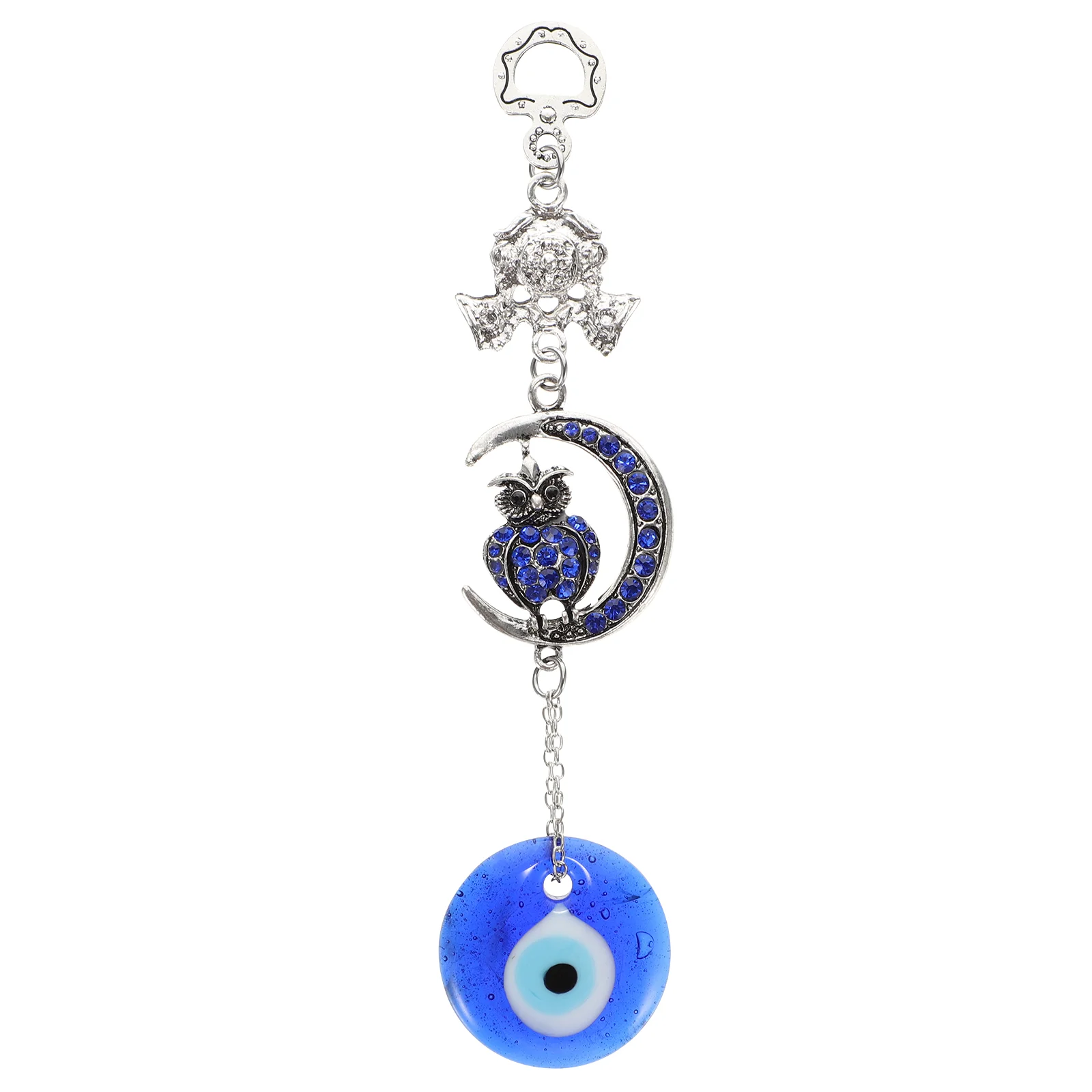 

Evil Eye Charm Hanging Blue Turkish Car Charms Amulet Owl Blessing Gift