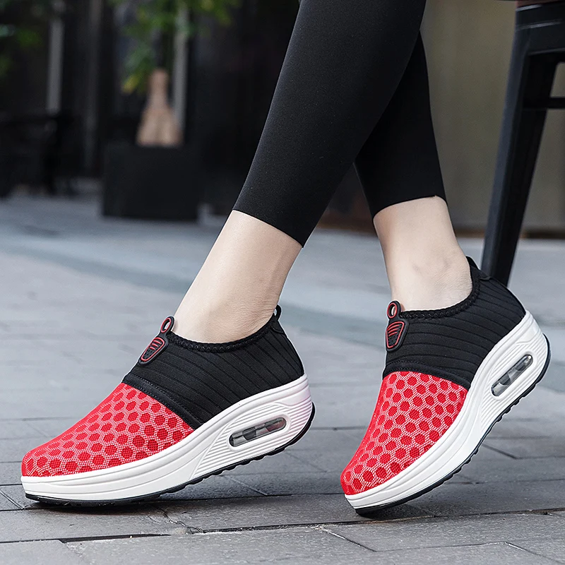 Женские Теннисные Туфли На Платформе Вулканизированная Обувь Модный Сетчатый