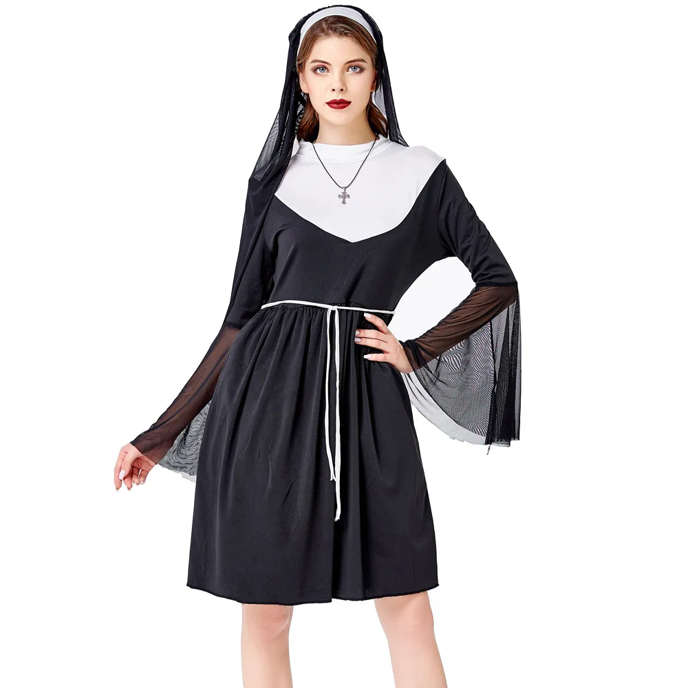 

Nun Costume Adult Ladies Religious Sister Uniforms Erotic Carnival Costumes Cosplay Fancy Dress Female Priestess