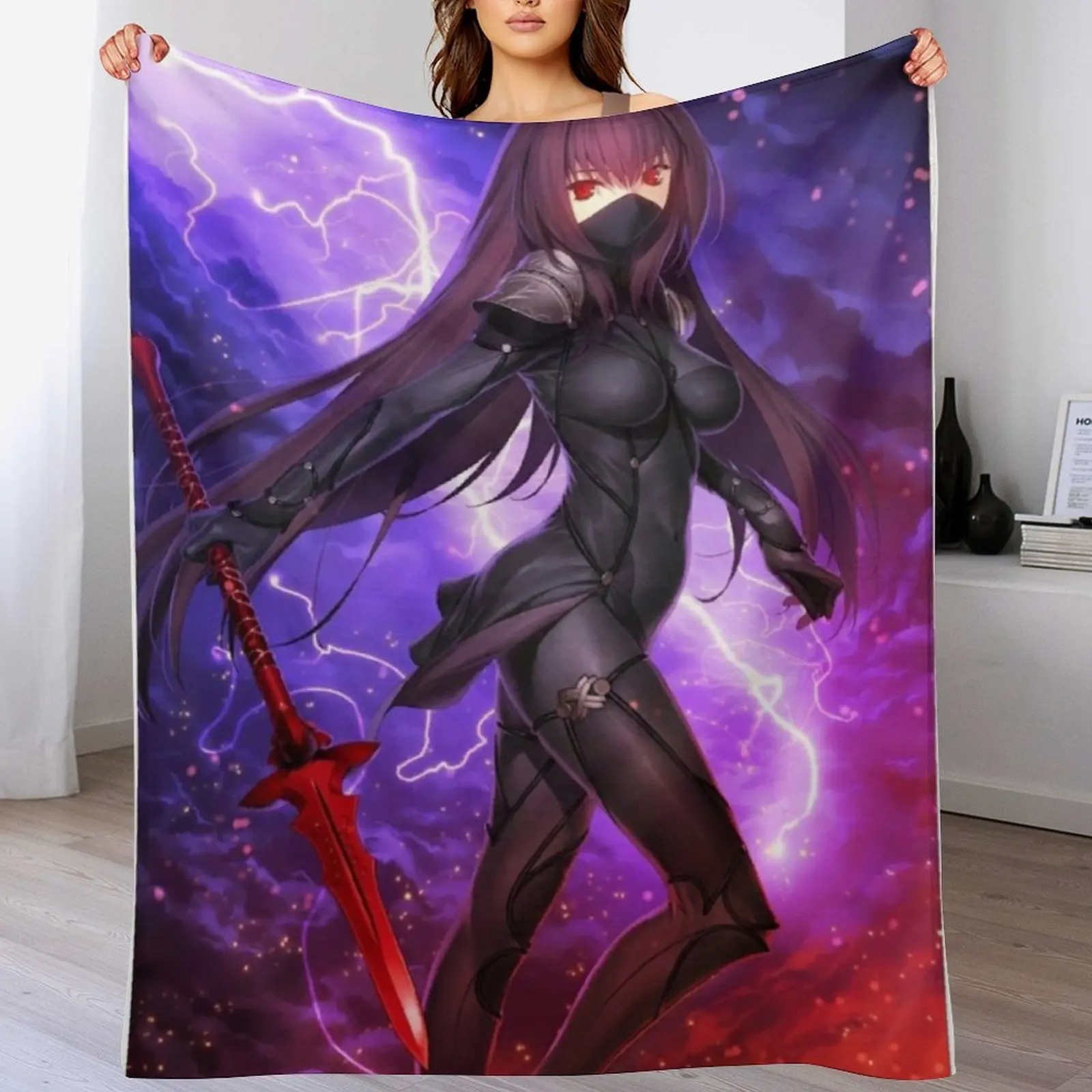 Fate Grand Order (FGO) -плед на диван Scathach плед декоративные диваны мягкие одеяла для детей