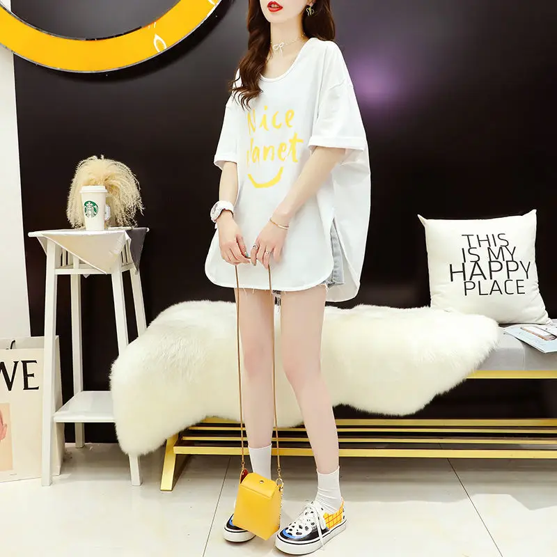 Женская футболка в стиле Харадзюку дизайнерская большого размера гранж Y2k