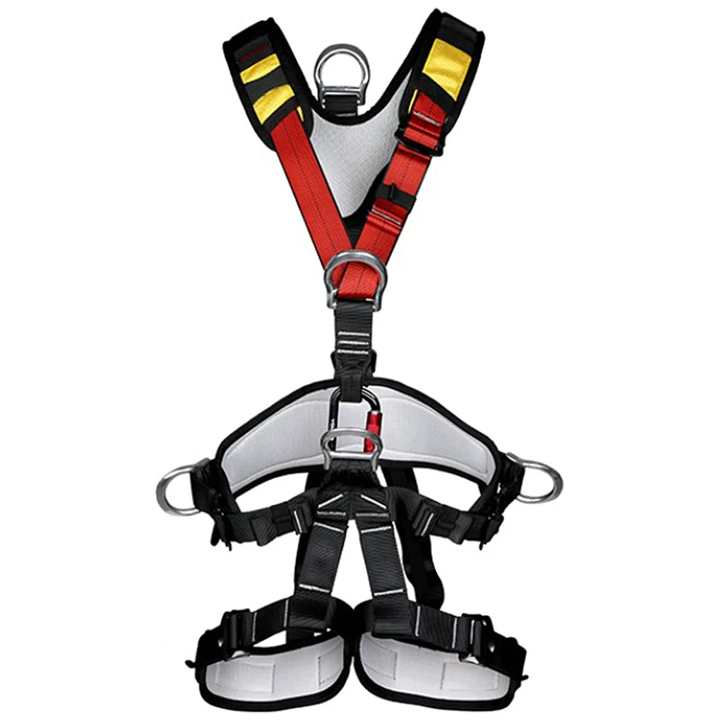 

Rock-Climbing Mountaineering Full Body Safety Harness School Rappelling