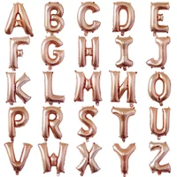 16 inch rose gold alphabet letters aluminium balloons kids birthday party decorations foil air balloons wedding party supplies