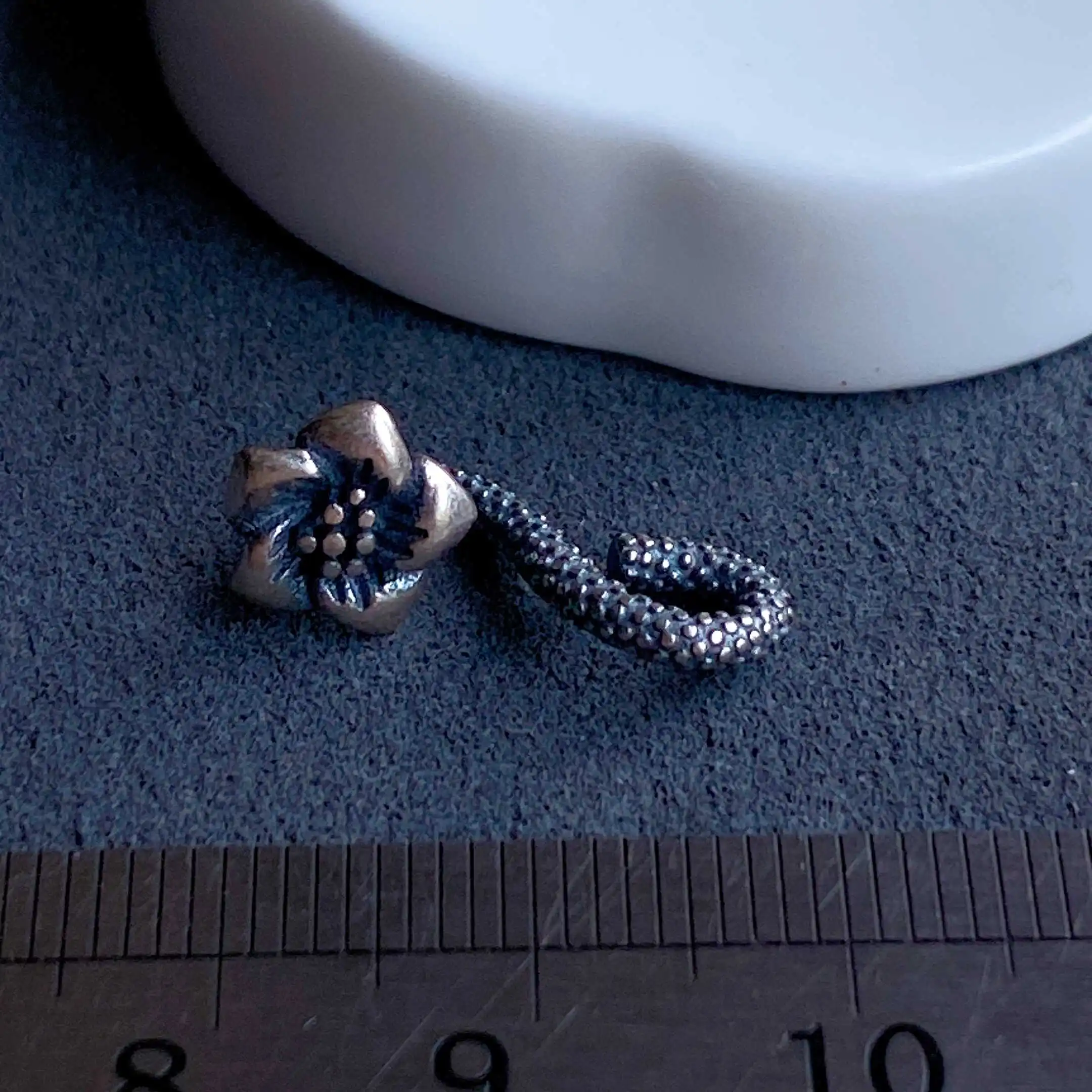 Ожерелье из стерлингового серебра 925 пробы в стиле ретро с пряжкой S