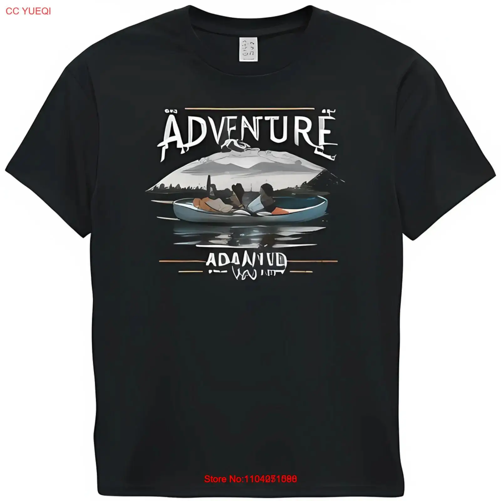 Винтажная футболка Adventure Canoe Friends в стиле ретро черная темно-синяя