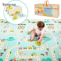 Folding Play Mat Waterproof XPE Foam Kids Rug 1cm Thickness Children's Developing Mats Toddlers Games Activity Rug with Bag Gift