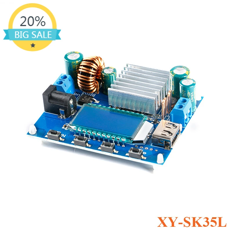 

XY-SK35L CNC Buck-boost Voltage Converter LCD Display CC CV Adjustable Step UP Down Power Supply Module 35W 4A Solar Charging