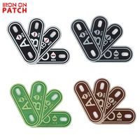 2 pcs pvc blood type group tag a b ab o negative patch badges a b ab o pos%c2%a0 swat tactical patch for bag badge appliques