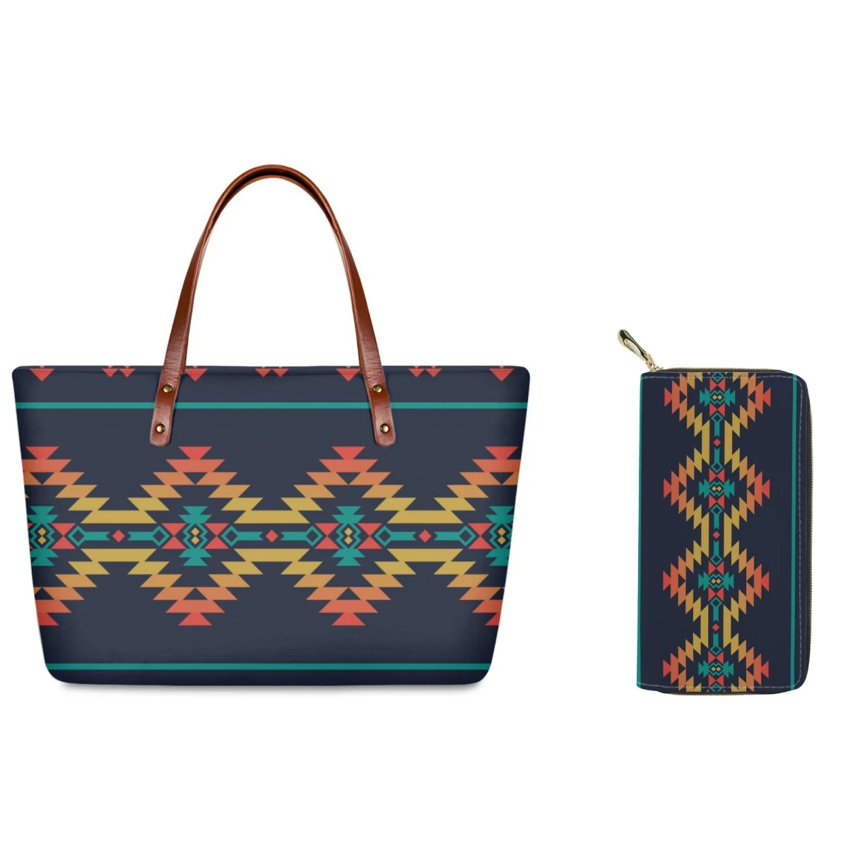Aztec Tribal Art Fabric Print Ladies Hand Bag American Patterns Women's Handbags