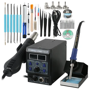 YIHUA 8786DI 2 в 1, обновленная паяльная станция с цифровым дисплеем SMD, электрический утюг + пистолет горячего воздуха 700 Вт для ремонта печатных плат BGA