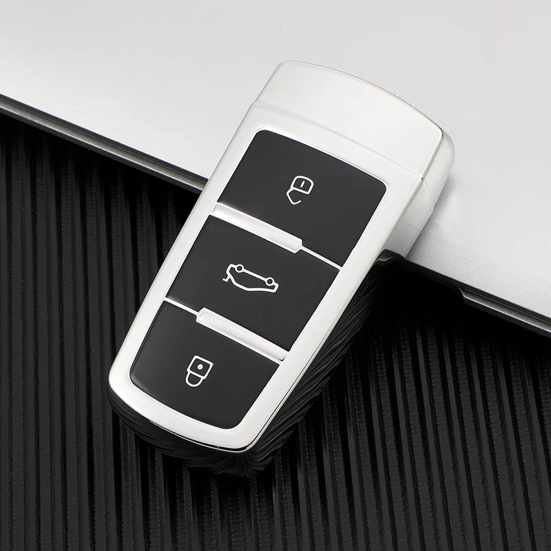 TPU Car Smart Key Case Cover  for Volkswagen VW Passat CC Magotan B6 B7 B8 R36 B5 B7L Phaeton Protector Shell Fob Accessories images - 6