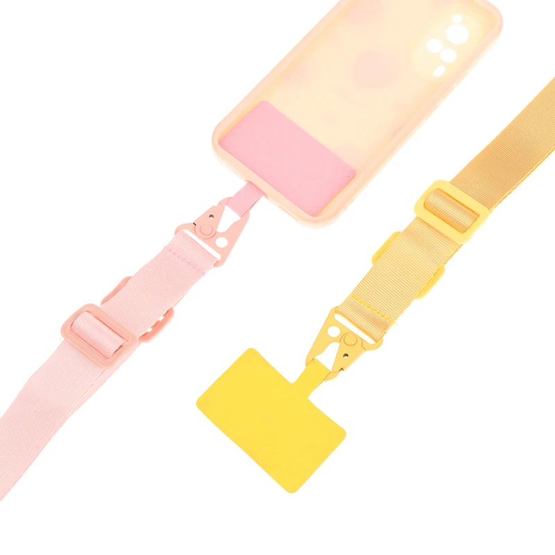 

Adjustable Crossbody Phone Strap Lanyard For Mobile Phone Universal Detachable Necklace Wide Patch Cord Clip Snap Hang Tether