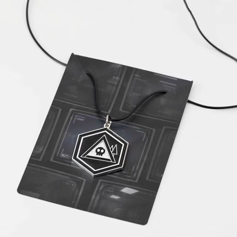 Аниме убийство дронов косплей ожерелье готический череп скелет кулон черная шея