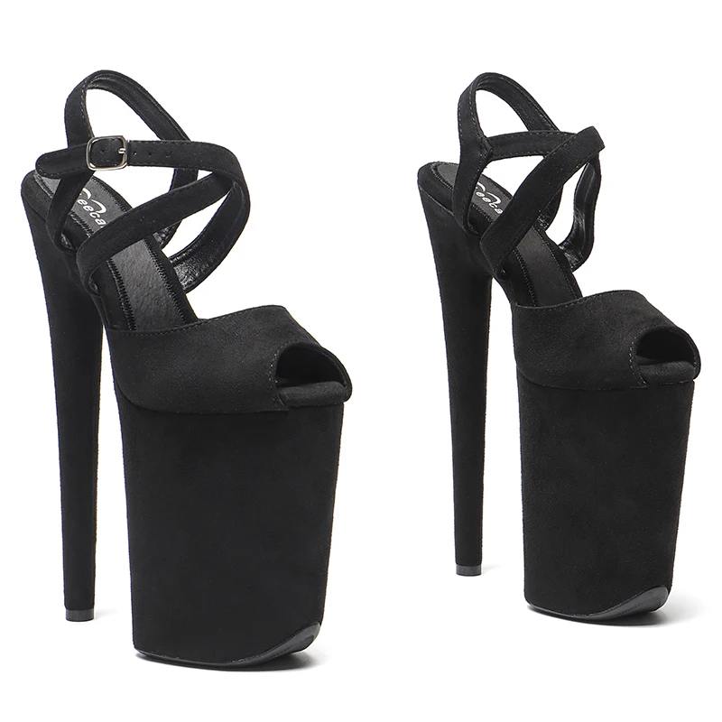 Leecabe 9inches Platform Suede upper Shoes Sexy Dance Shoes 23 CM High Heels Sandals Pole Dance shoes