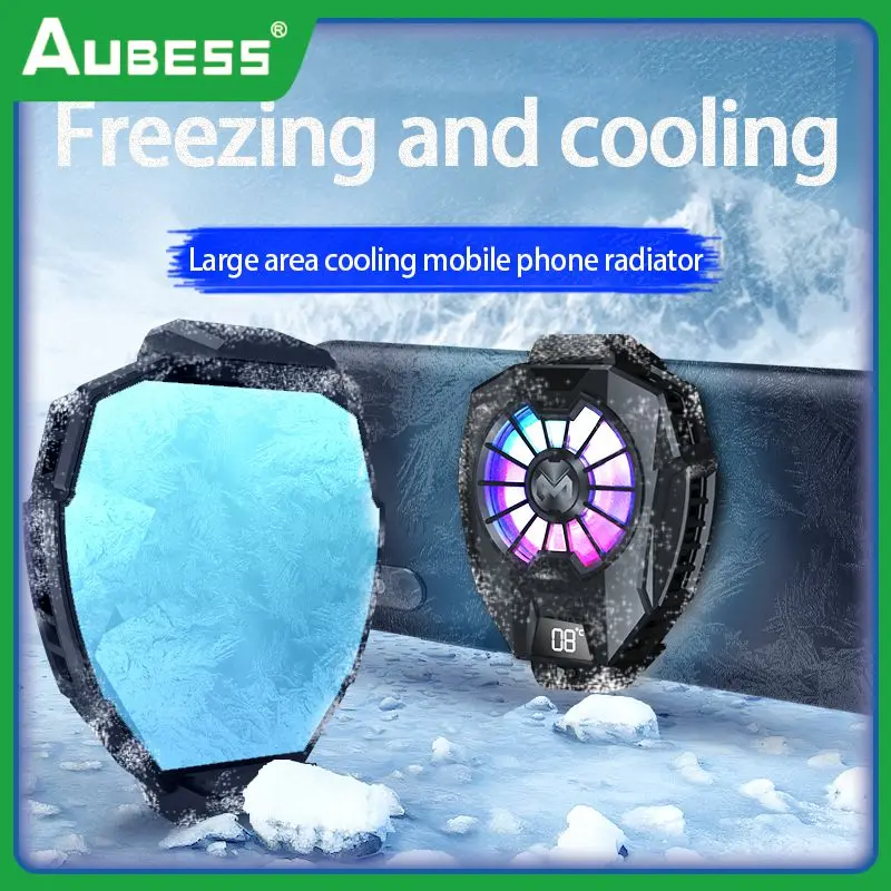 

With Led Screen Gaming Phone Cooler Fast Cooling Device Cooling Artifact Cooling Fans Silent Glare Fan Mobile Phone Radiator