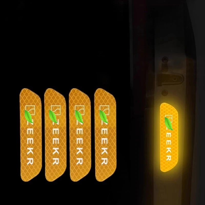 

Для Zeekr 7X 001 007 009 X светоотражающие наклейки на дверь автомобиля, предупреждающий знак открытия, отражающая лента, наклейка, внешние аксессуары