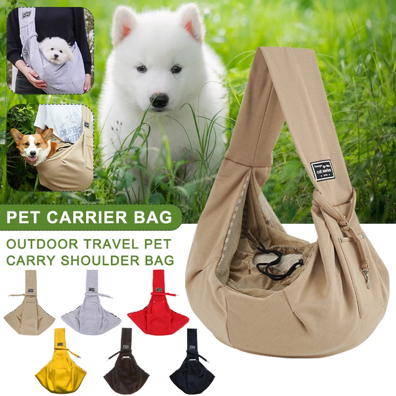 

Сумка для домашних питомцев, портативная хлопковая слинг-сумка для путешествий и переноски собак, удобная сумка через плечо, тоут