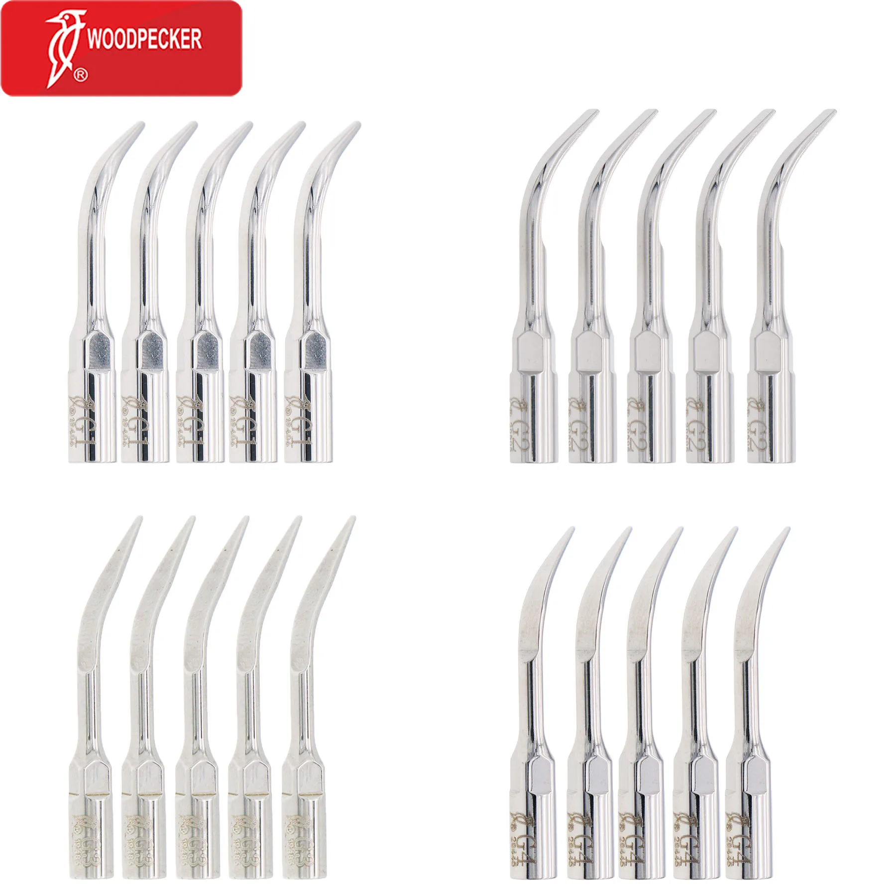 

Woodpecker Dental Scaling Ultrasonic Perio Tips G1 G2 G3 G4 Fit EMS Handpiece Scaler