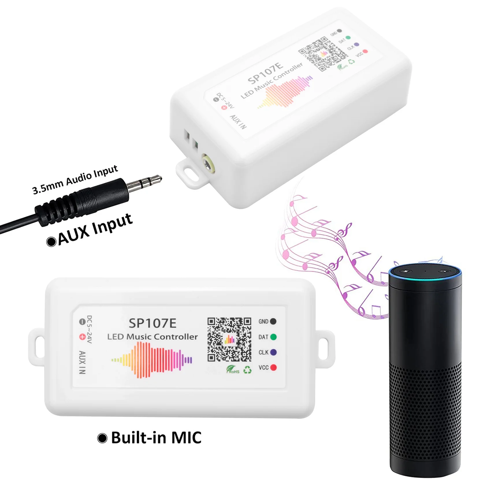 WIFI RGB SP107E Pixel IC SPI музыкальный Bluetooth-контроллер для WS2812 SK6812 SK9822 RGBW APA102 LPD8806