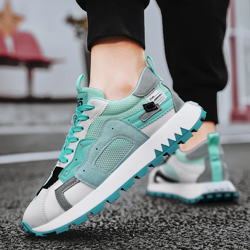 

Мужская обувь, Новинка лета 2023, модная брендовая Повседневная дышащая популярная обувь с низким верхом, мужская обувь на толстой подошве, му...