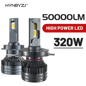 HYNBYZJ 50000LM H7 H4 H11 LED Headlight 320W High Power H1 H8 H9 HB4 HB3 9005 9006 9012 Turbo Lamp 6000K White Car Light 1