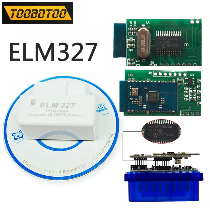 Новейшие ELM327 V1.5 Bluetooth Чип-протоколы автомобильные аксессуары супер мини поддержка чипа J1850 PIC18F25K80 диагностический инструмент
